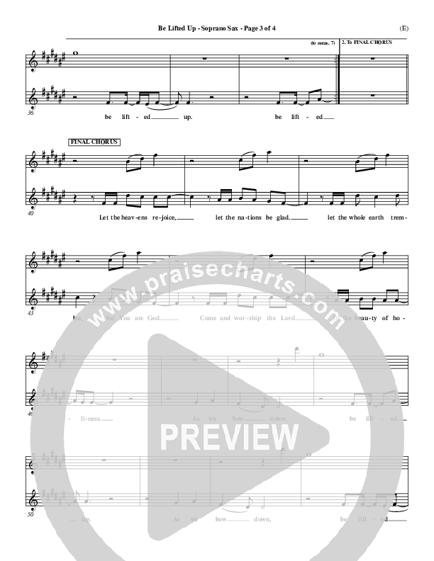 Be Lifted Up Soprano Sax (Paul Oakley)