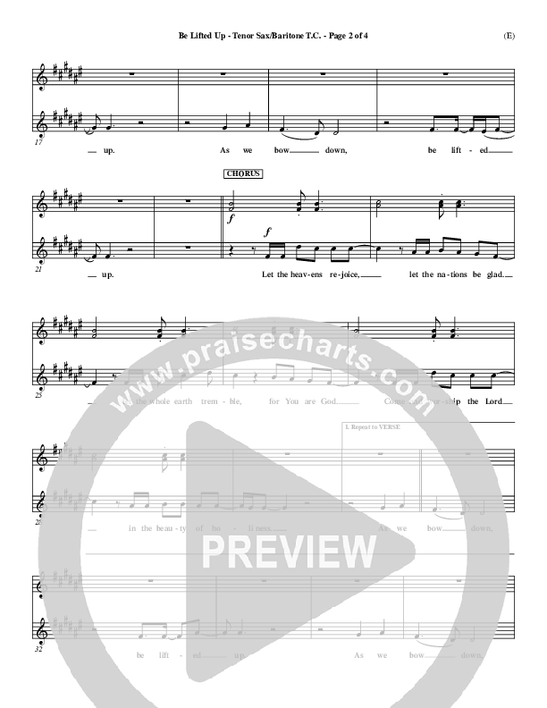 Be Lifted Up Tenor Sax/Baritone T.C. (Paul Oakley)