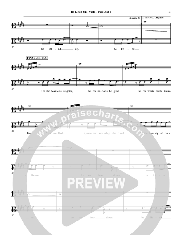 Be Lifted Up Viola (Paul Oakley)