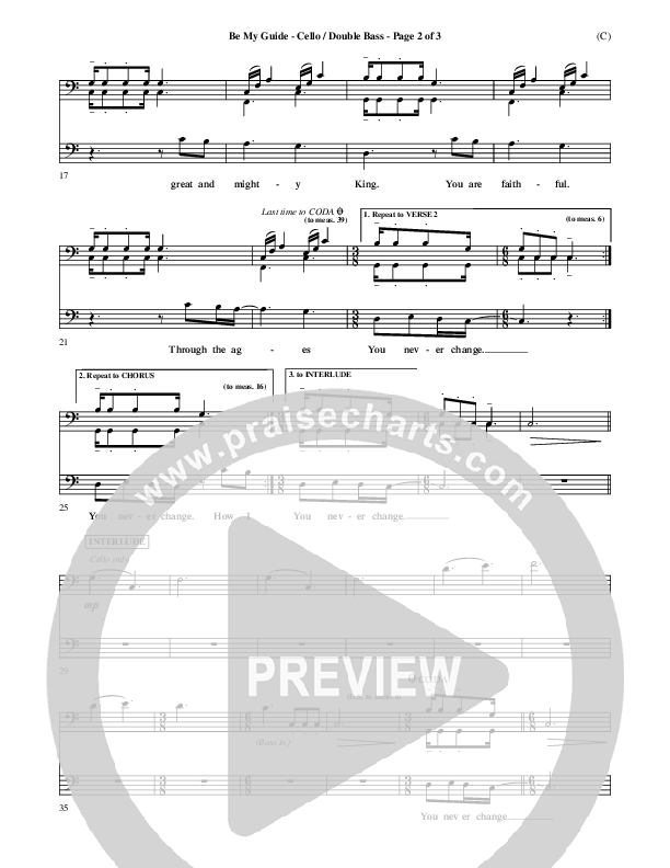 Be My Guide Cello/Bass (Brian Doerksen)