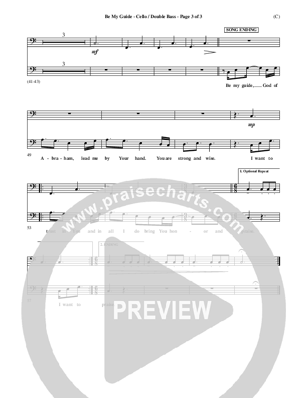 Be My Guide Cello/Bass (Brian Doerksen)