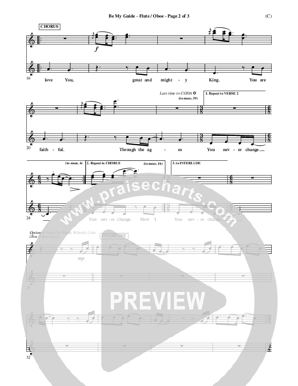 Be My Guide Flute/Oboe (Brian Doerksen)