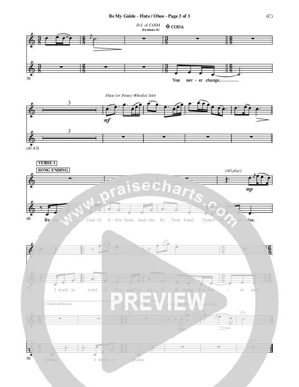 Be My Guide Flute/Oboe (Brian Doerksen)