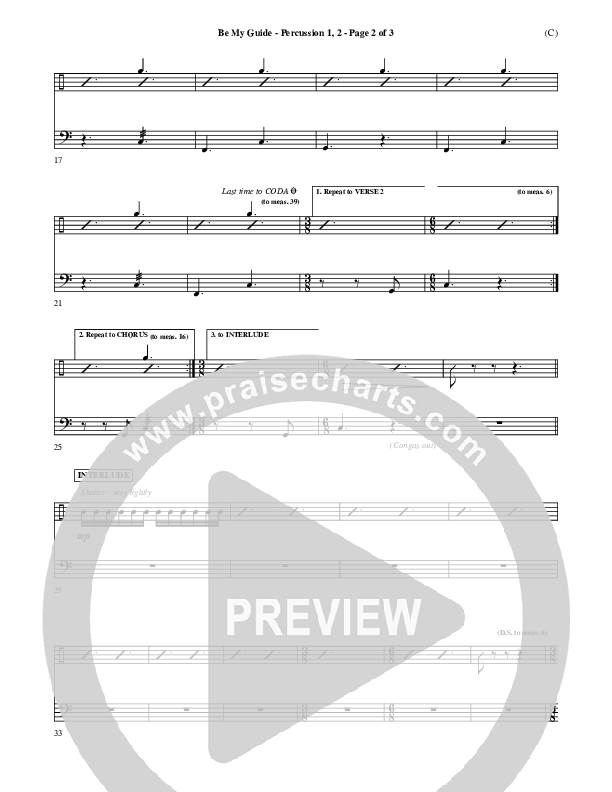 Be My Guide Percussion 1/2 (Brian Doerksen)