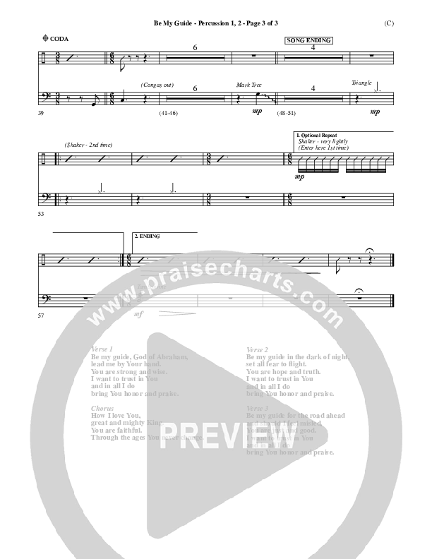 Be My Guide Percussion 1/2 (Brian Doerksen)