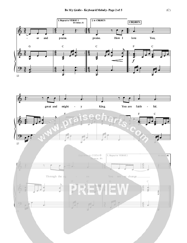 Be My Guide Piano/Vocal (Brian Doerksen)
