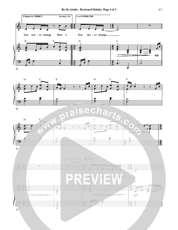 Be My Guide Piano/Vocal (Brian Doerksen)
