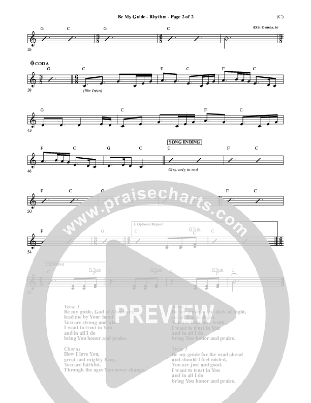 Be My Guide Rhythm Chart (Brian Doerksen)