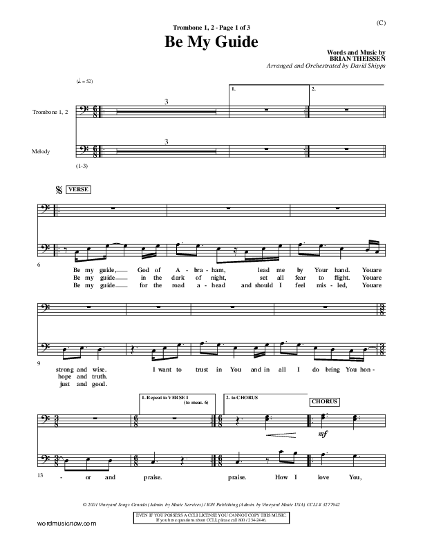 Be My Guide Trombone 1/2 (Brian Doerksen)