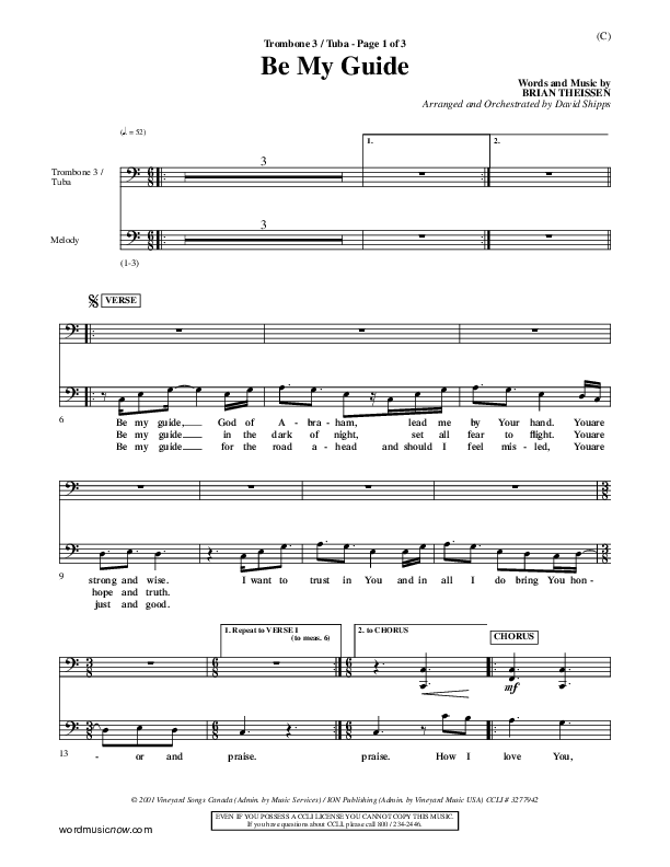 Be My Guide Trombone 3/Tuba (Brian Doerksen)