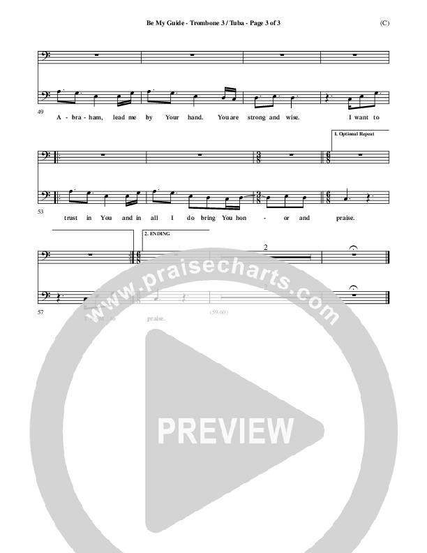 Be My Guide Trombone 3/Tuba (Brian Doerksen)
