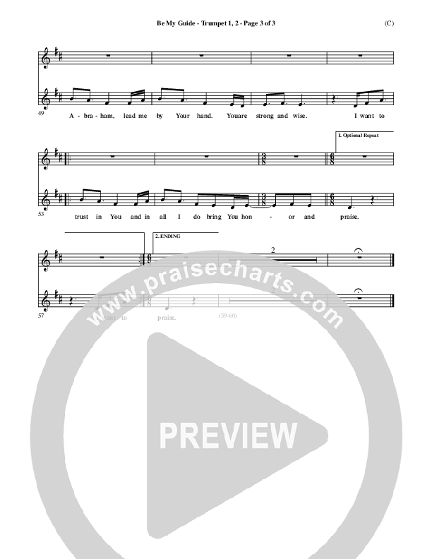 Be My Guide Trumpet 1,2 (Brian Doerksen)