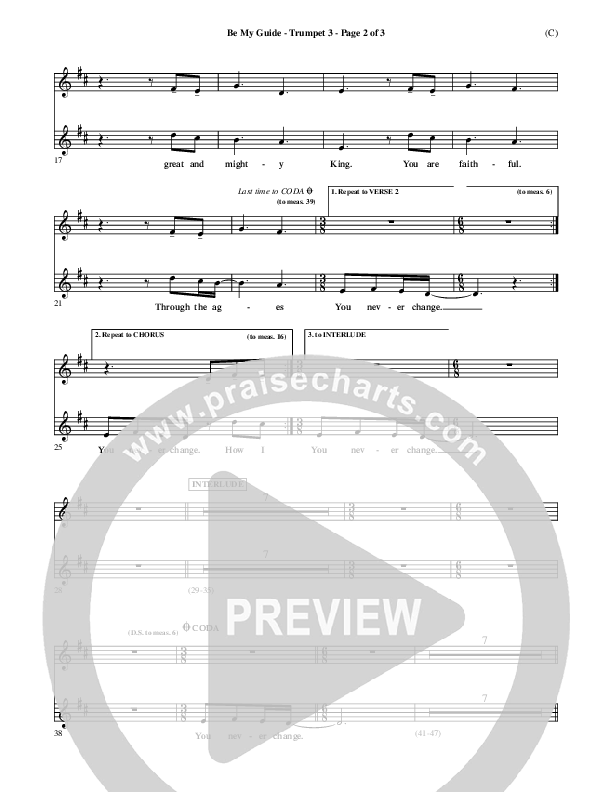 Be My Guide Trumpet 3 (Brian Doerksen)