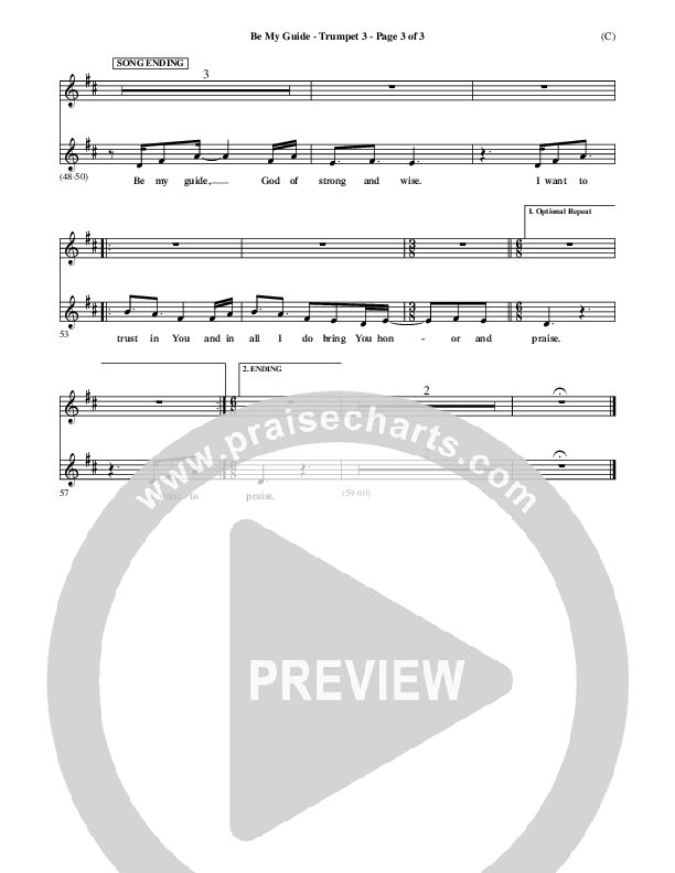 Be My Guide Trumpet 3 (Brian Doerksen)