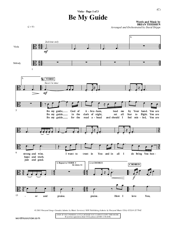 Be My Guide Viola (Brian Doerksen)