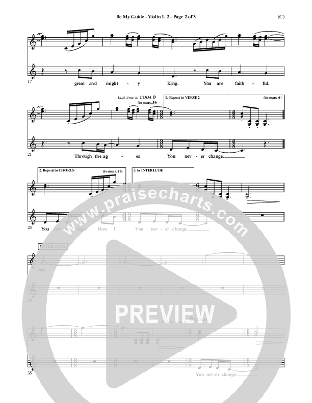 Be My Guide Violin 1/2 (Brian Doerksen)