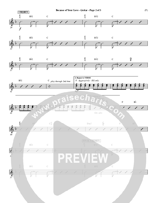 Because Of Your Love Guitar (Paul Baloche)