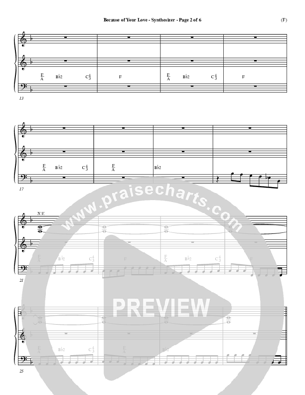 Because Of Your Love Synth (Paul Baloche)