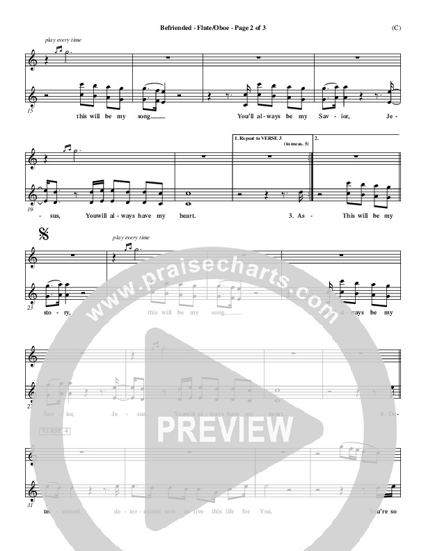 Befriended Flute/Oboe (Matt Redman)