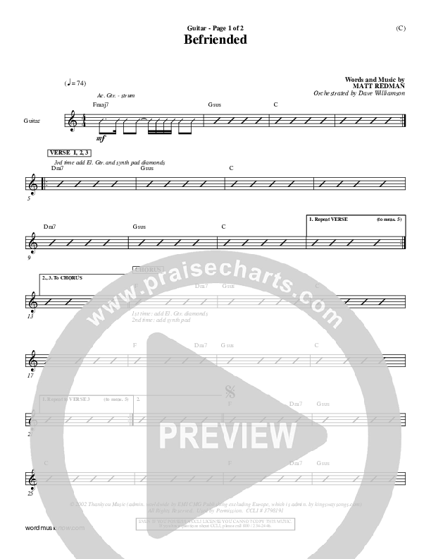 Befriended Guitar (Matt Redman)