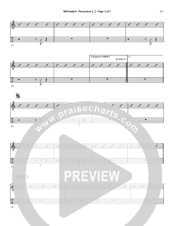 Befriended Percussion 1/2 (Matt Redman)