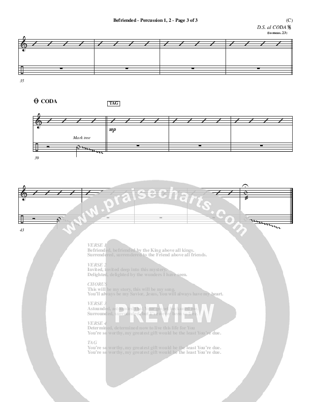 Befriended Percussion 1/2 (Matt Redman)