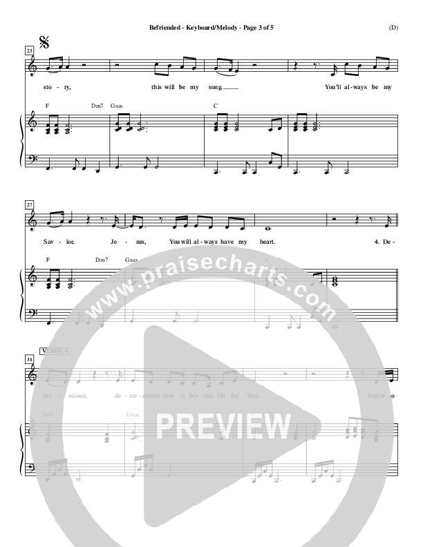 Befriended Piano/Vocal (Matt Redman)