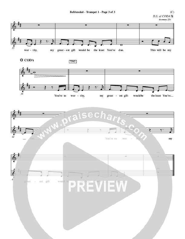 Befriended Trumpet 1 (Matt Redman)