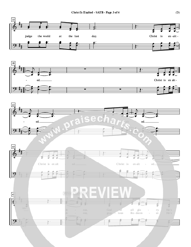 Christ Is Exalted Choir Vocals (SATB) (Ryan Flanigan)