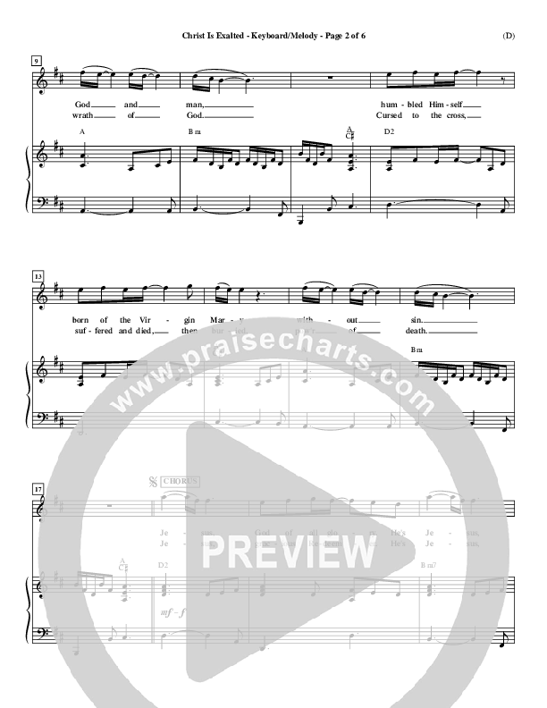 Christ Is Exalted Piano/Vocal (Ryan Flanigan)