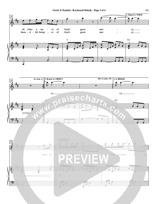 Christ Is Exalted Piano/Vocal (Ryan Flanigan)