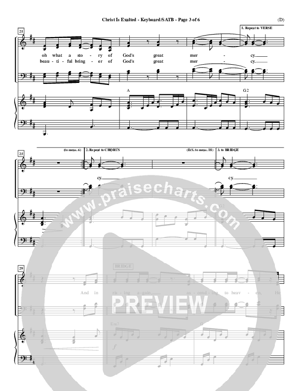 Christ Is Exalted Piano/Vocal (SATB) (Ryan Flanigan)