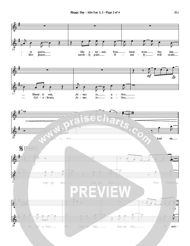 Happy Day Alto Sax 1/2 (Tim Hughes)