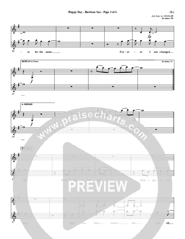 Happy Day Bari Sax (Tim Hughes)