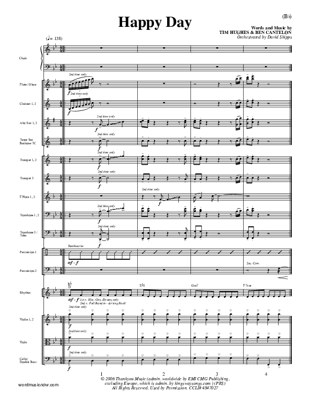 Happy Day Conductor's Score (Tim Hughes)