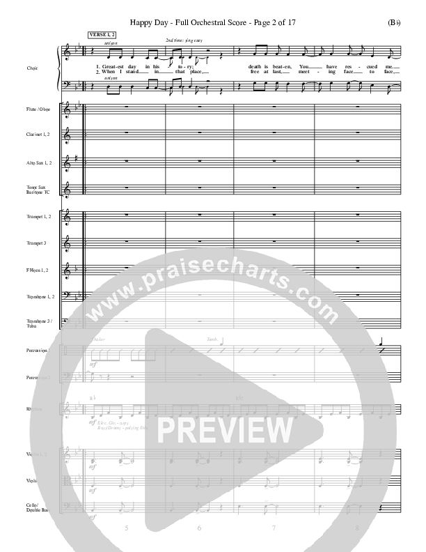 Happy Day Conductor's Score (Tim Hughes)