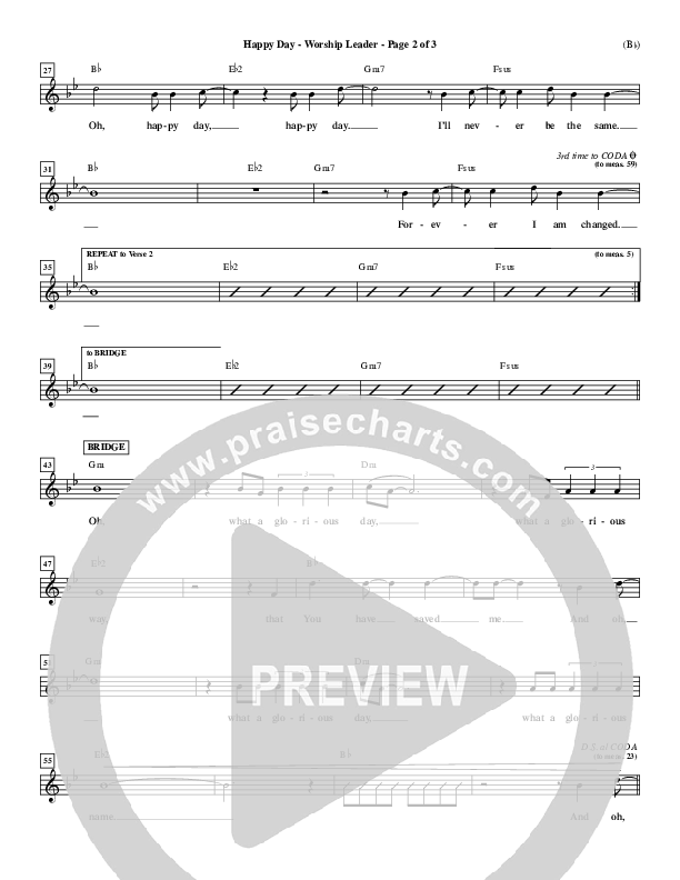 Happy Day Lead Sheet (Tim Hughes)