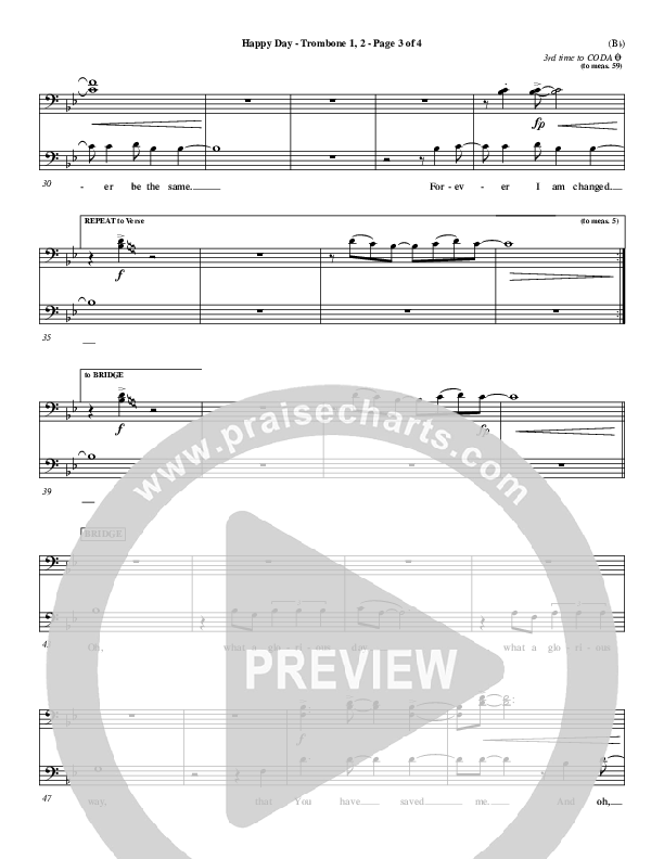 Happy Day Trombone 1/2 (Tim Hughes)