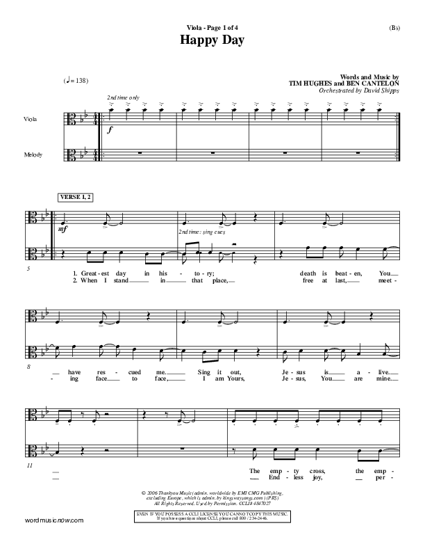 Happy Day Viola (Tim Hughes)