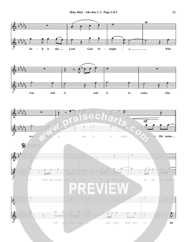 Holy Holy Alto Sax 1/2 (Nathan Fellingham)