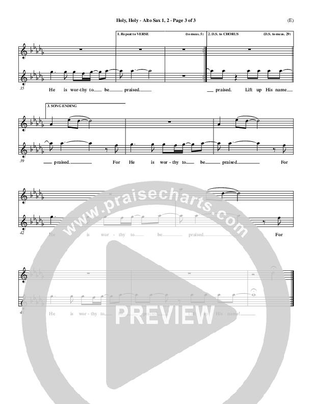 Holy Holy Alto Sax 1/2 (Nathan Fellingham)