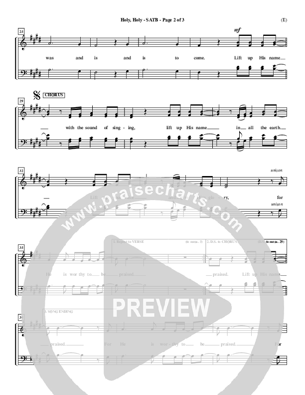 Holy Holy Choir Sheet (SATB) (Nathan Fellingham)