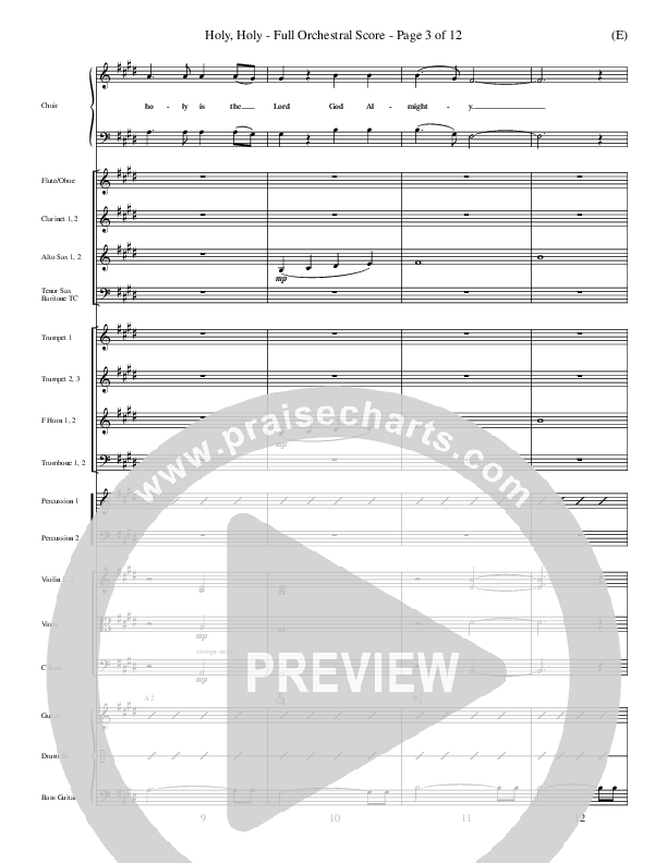 Holy Holy Conductor's Score (Nathan Fellingham)