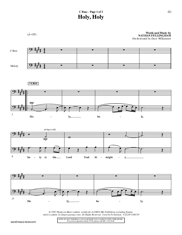 Holy Holy Contrabass (Nathan Fellingham)