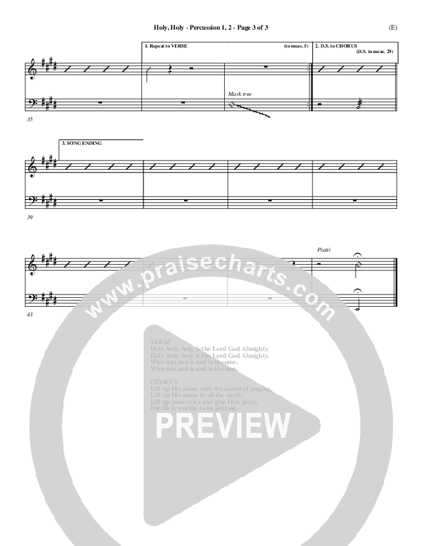 Holy Holy Percussion 1/2 (Nathan Fellingham)