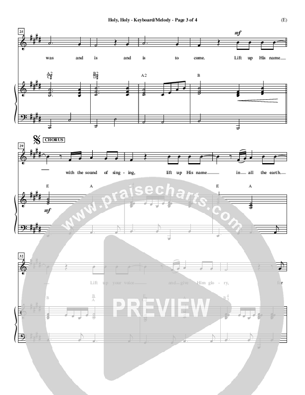 Holy Holy Piano/Vocal (Nathan Fellingham)