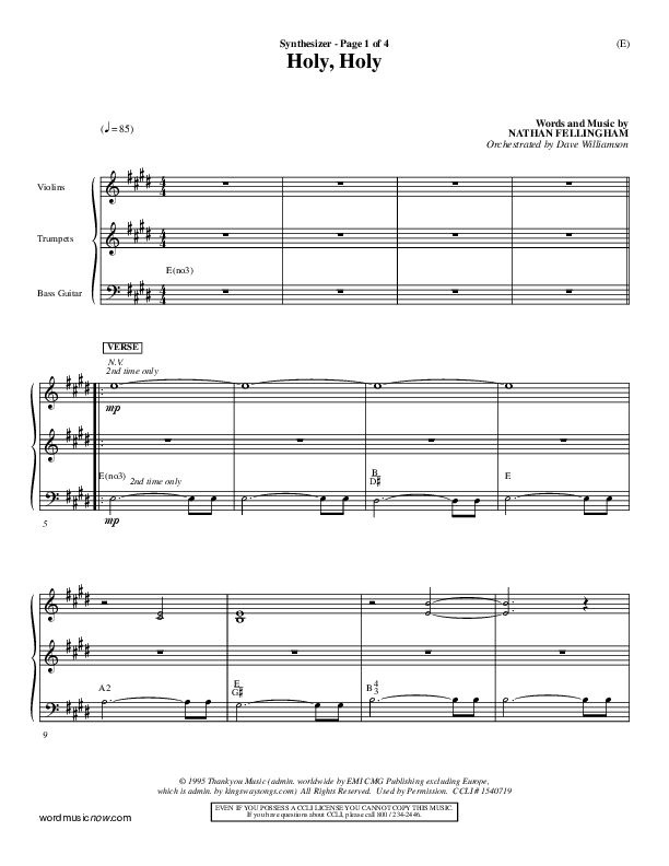 Holy Holy Synth (Nathan Fellingham)