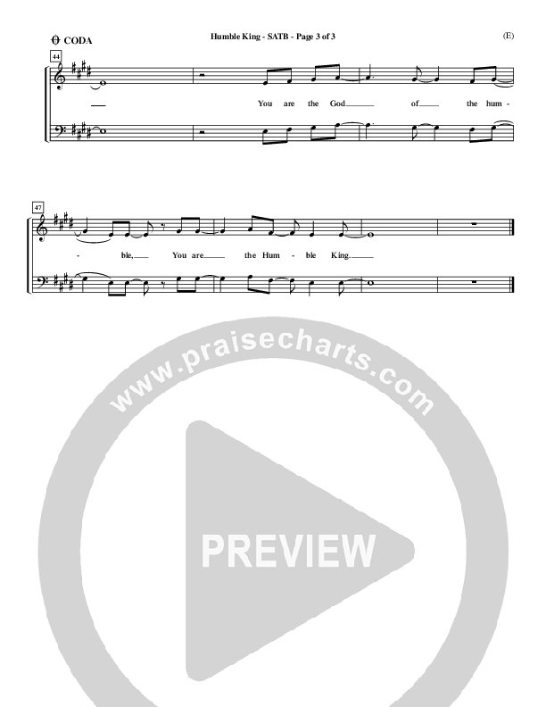 Humble King Choir Vocals (SATB) (Brenton Brown)