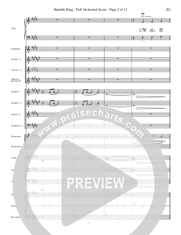 Humble King Conductor's Score (Brenton Brown)