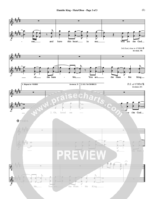 Humble King Flute/Oboe (Brenton Brown)